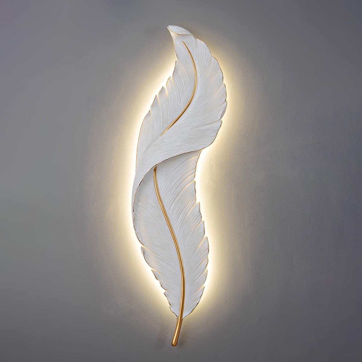 Arvess Individual Creativity Feather Resin Wall Lamp