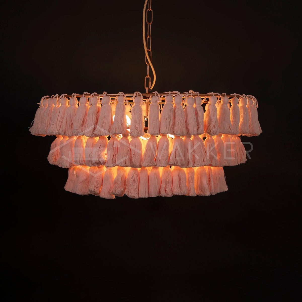 Arixo Chandelier Pink Bohemian Chic