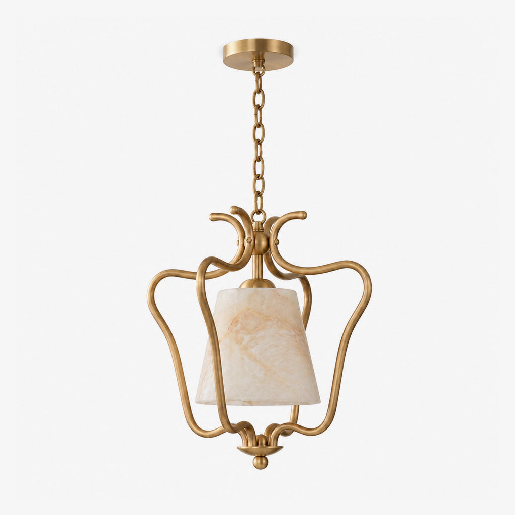 Pembermere Alabaster Lantern Pendant Lamp
