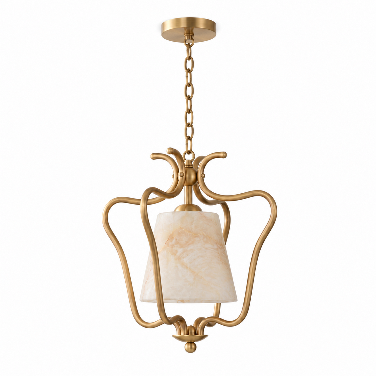 Pembermere Alabaster Lantern Pendant Lamp