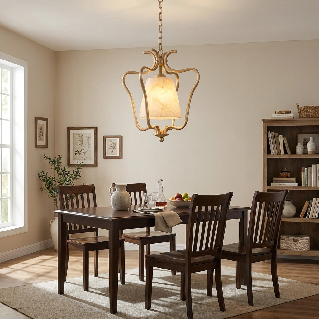 Pembermere Alabaster Lantern Pendant Lamp