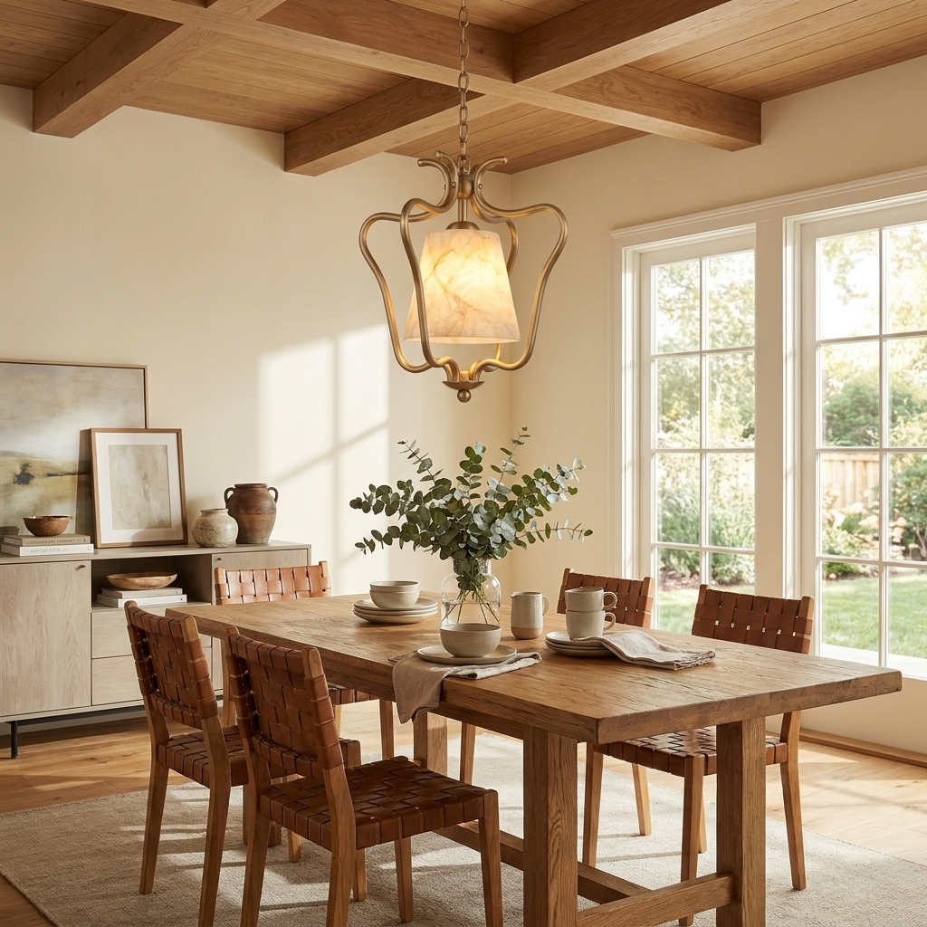 Pembermere Alabaster Lantern Pendant Lamp