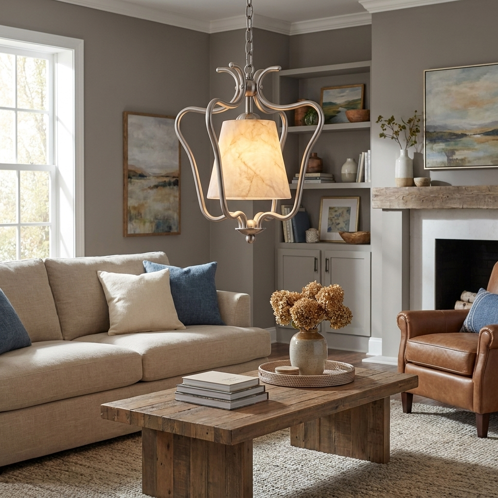Pembermere Alabaster Lantern Pendant Lamp