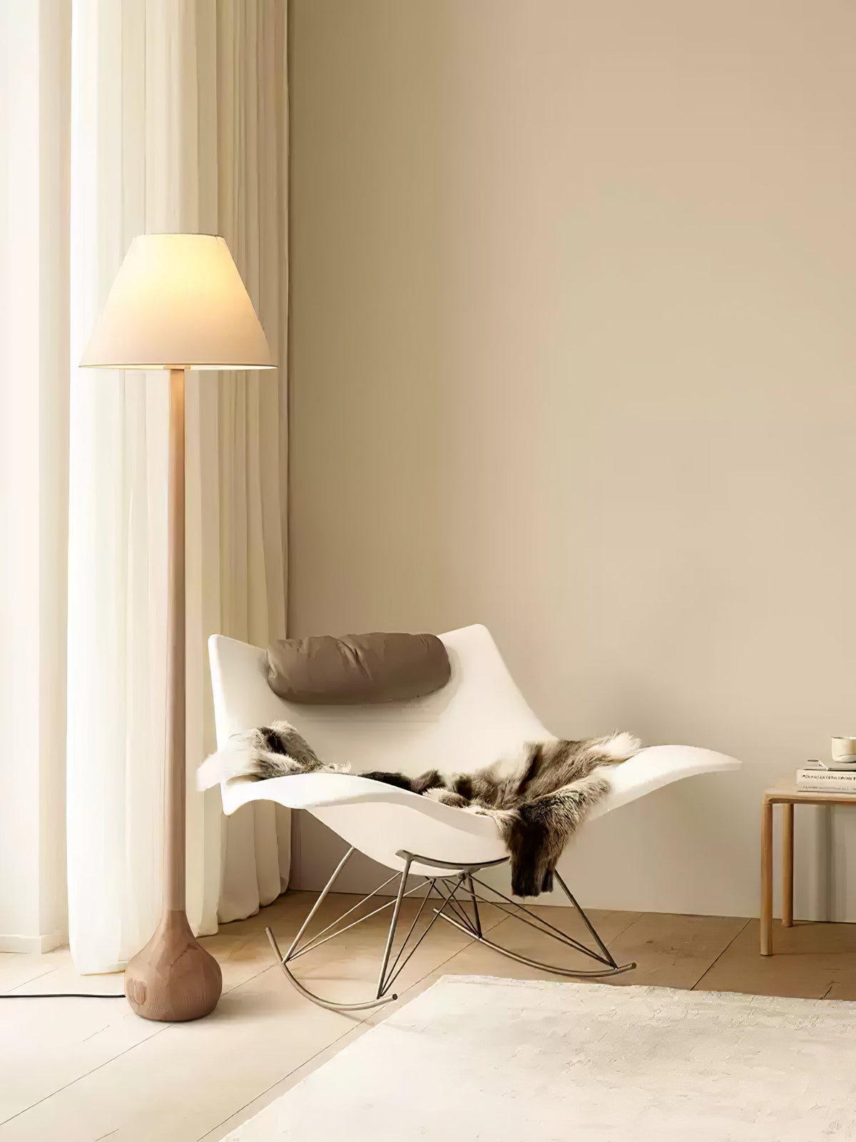 Elviseria Organic Wooden Floor Lamp