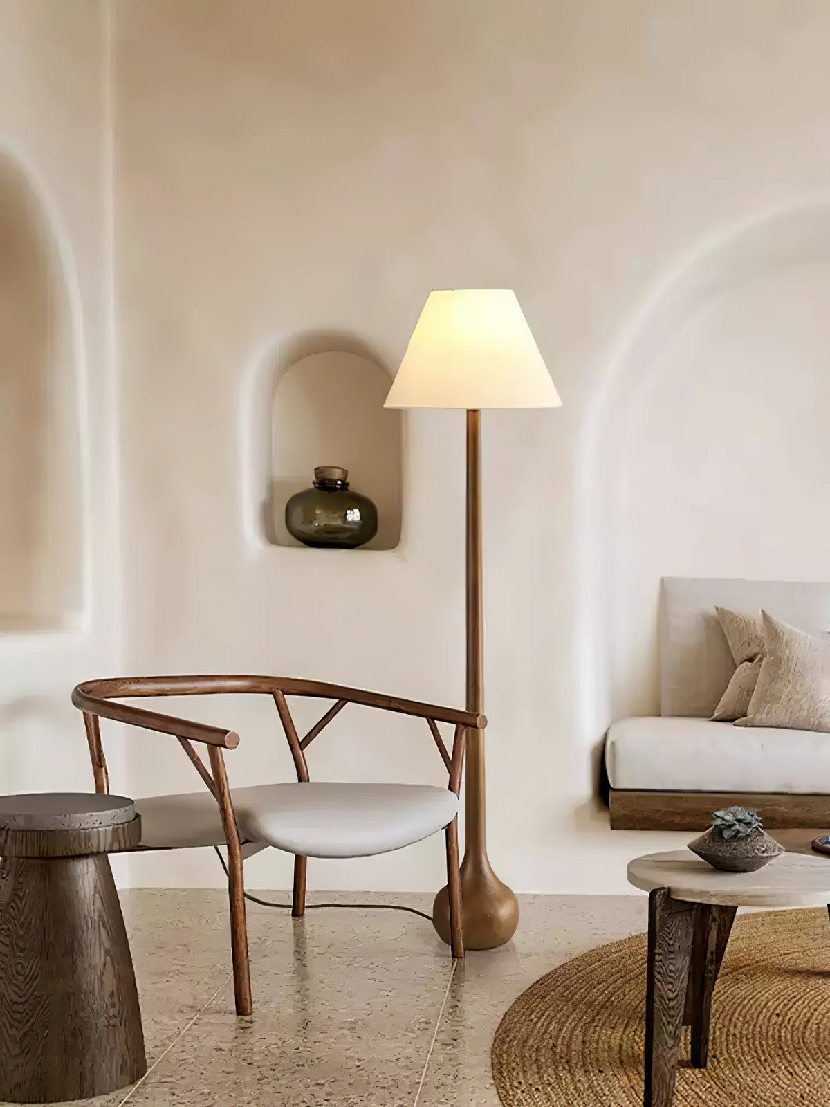 Elviseria Organic Wooden Floor Lamp