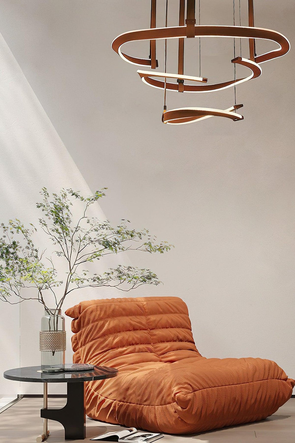 Cesorora Curved Artificial Leather Chandelier