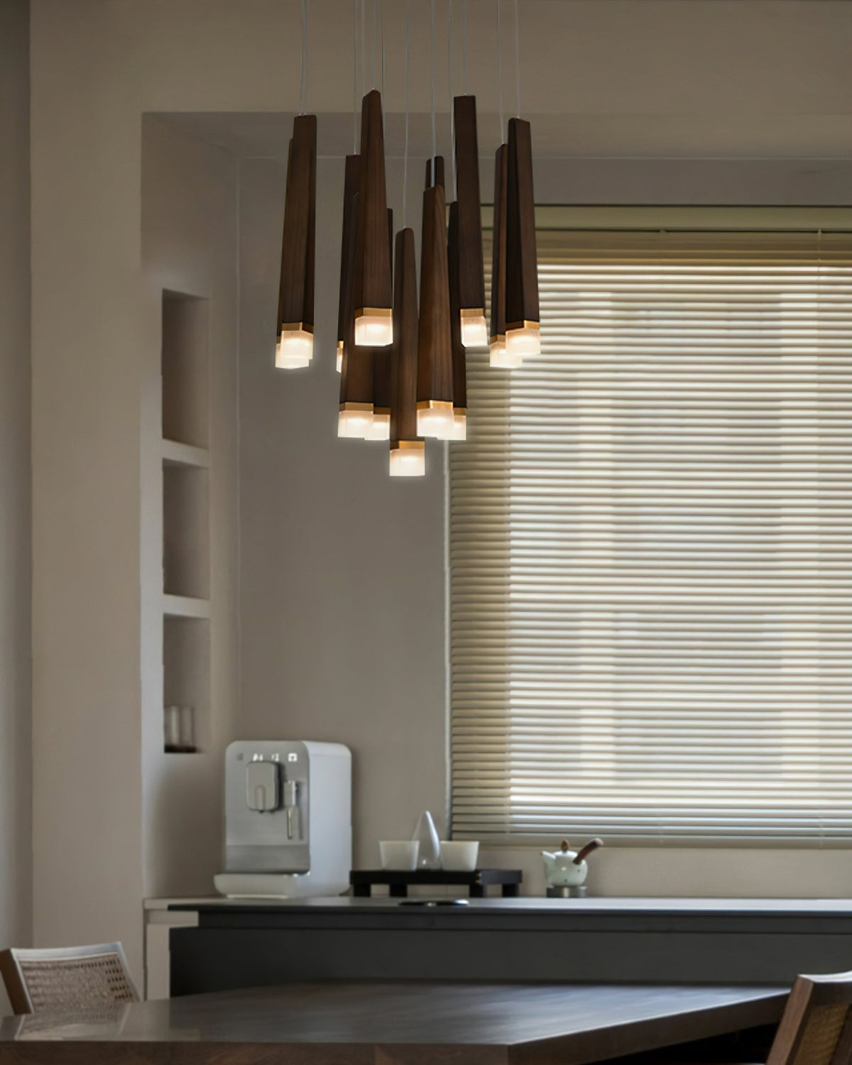 Sylielle Firewood Stick Wood Chandelier