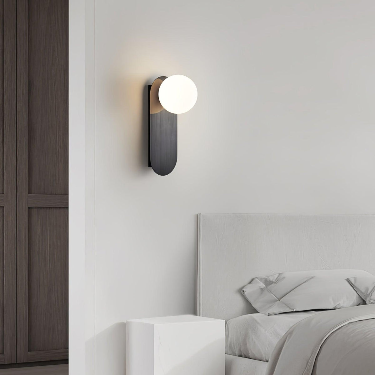 Eiralina Flat Base Globe Brass Glass Sconce Wall lamp