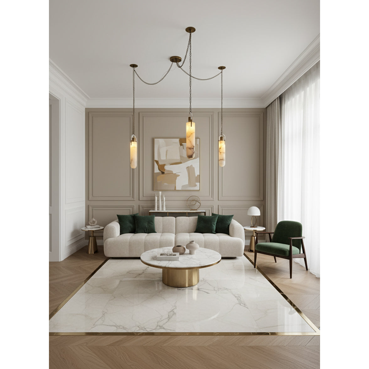 Hagan Alabaster Pendant Light