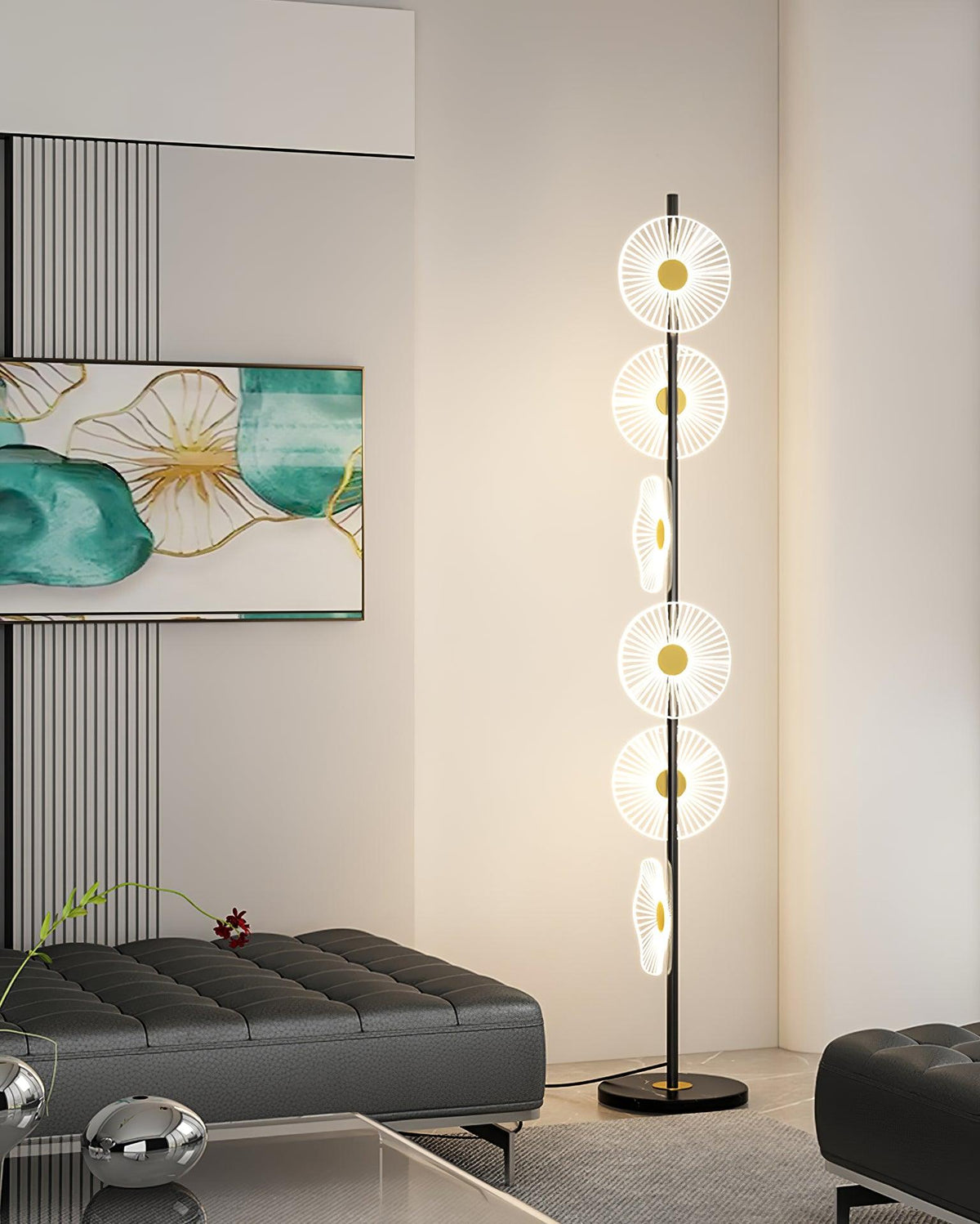 Petaira Luxe Marble Floor Lamp