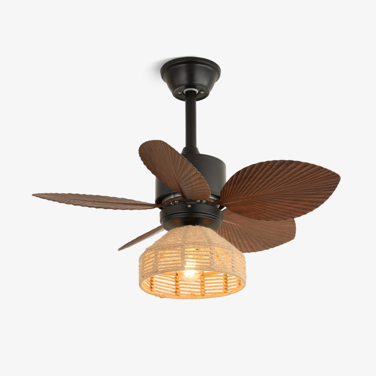 Rivora Tropical Rattan Ceiling Fan Light