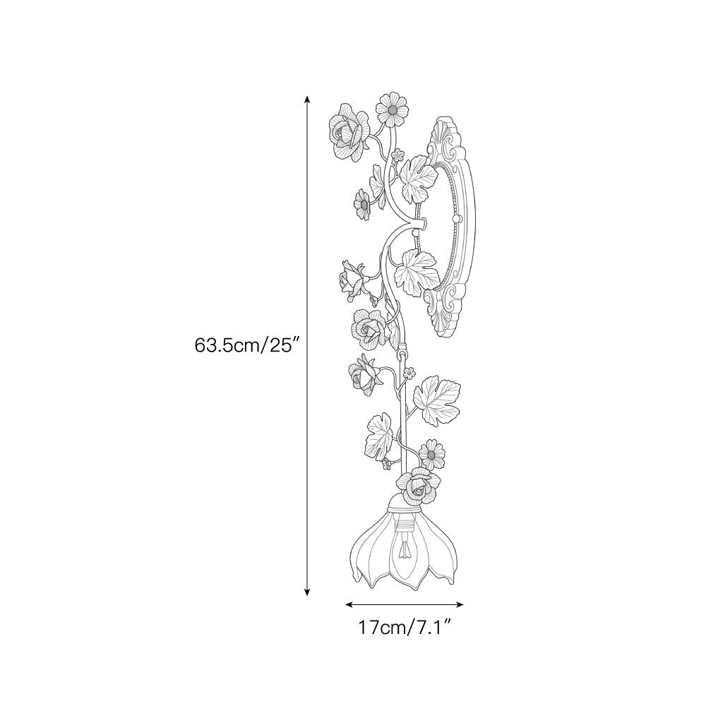 Zaya Floral Vine Shaped Indoor Wall Light