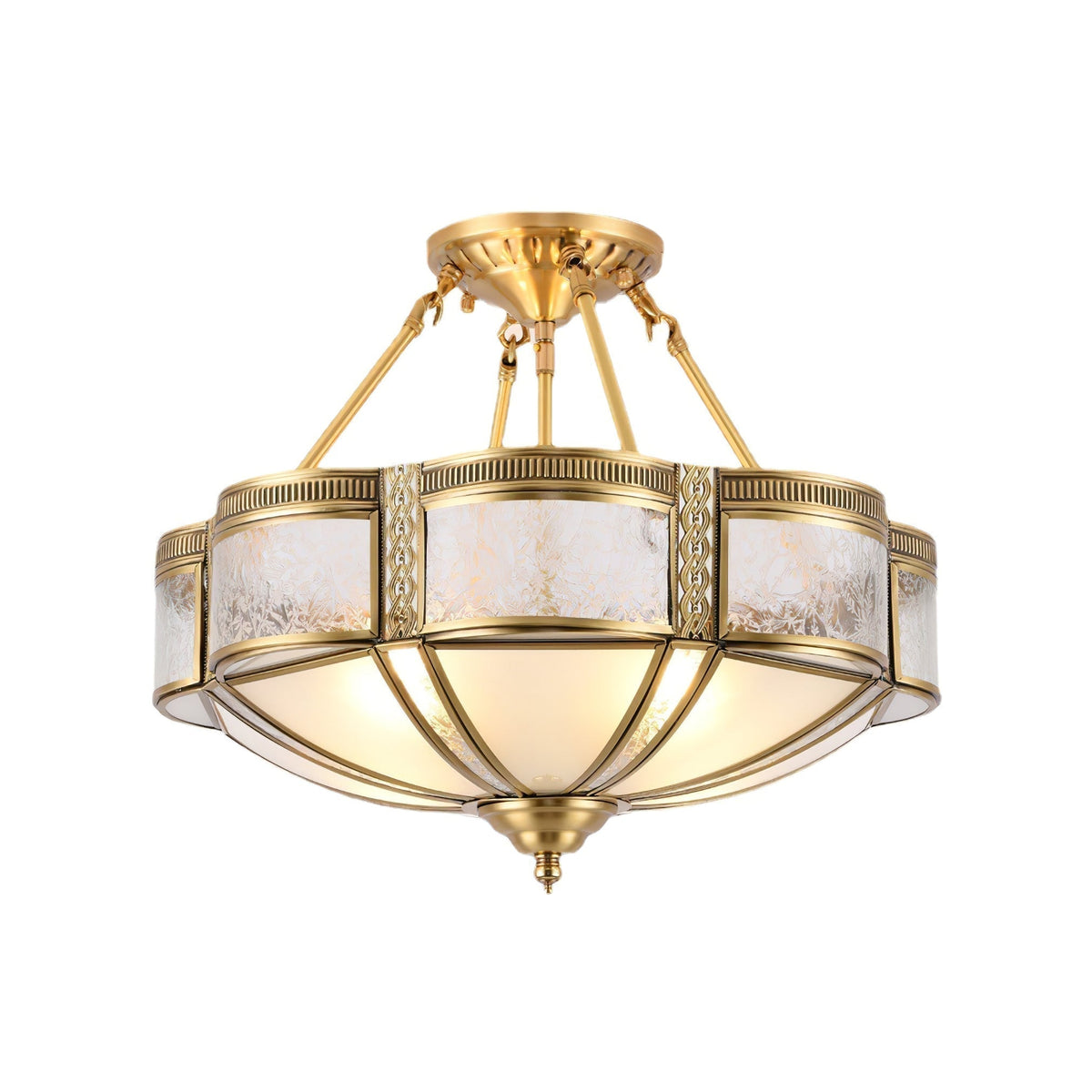 Xaris Floral Brass Floor Lamp