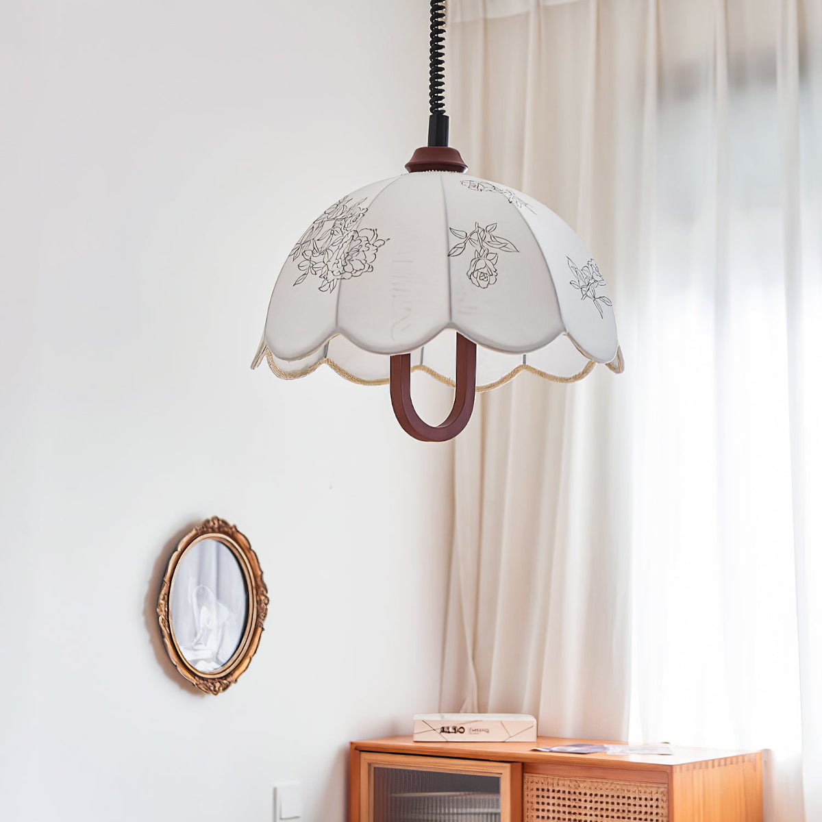 Elvaraine Vintage Wood Pendant Light