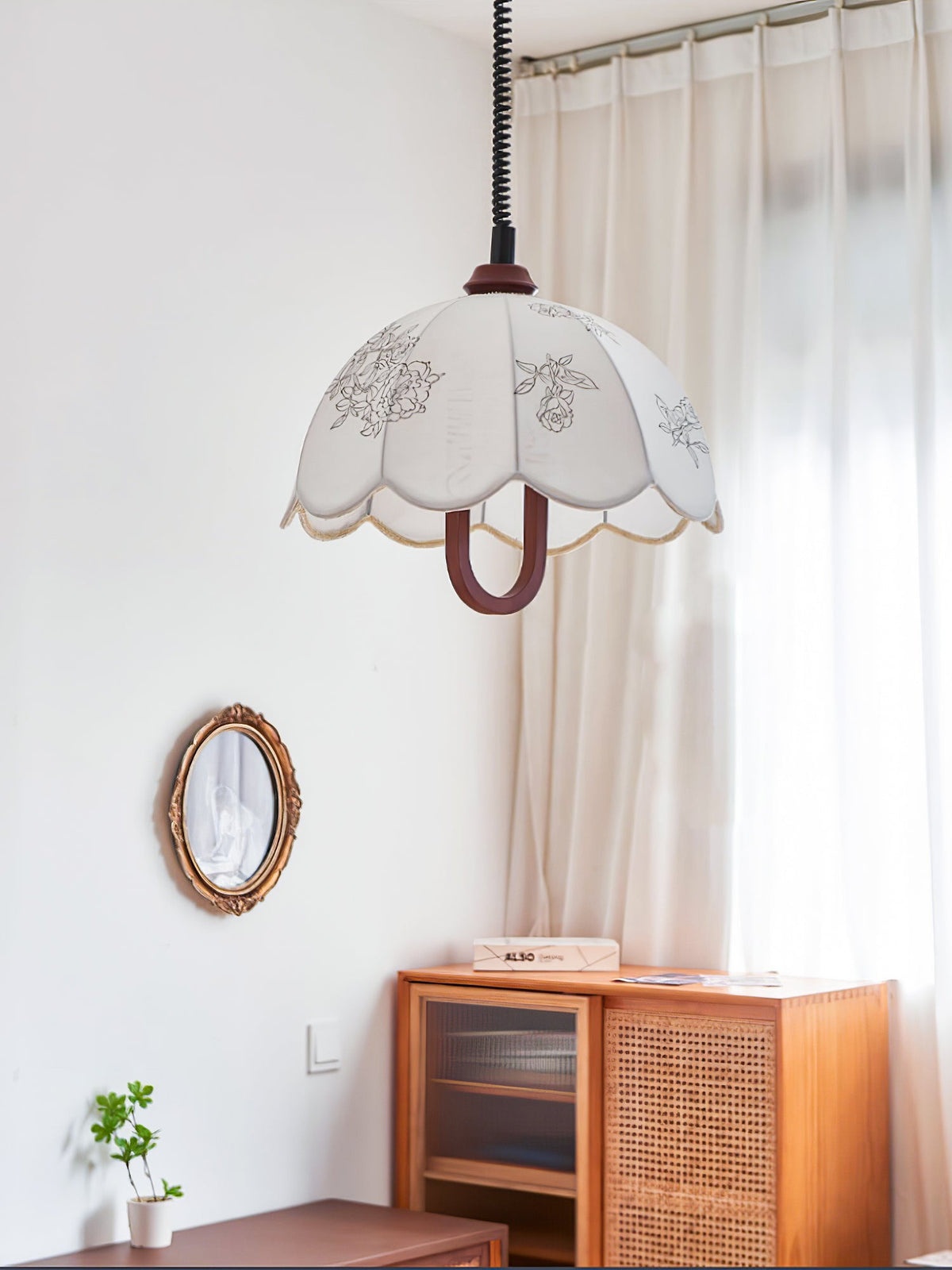 Elvaraine Vintage Wood Pendant Light