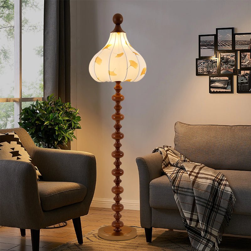 Gagell Wood Fabric Elegant Floor Lamp
