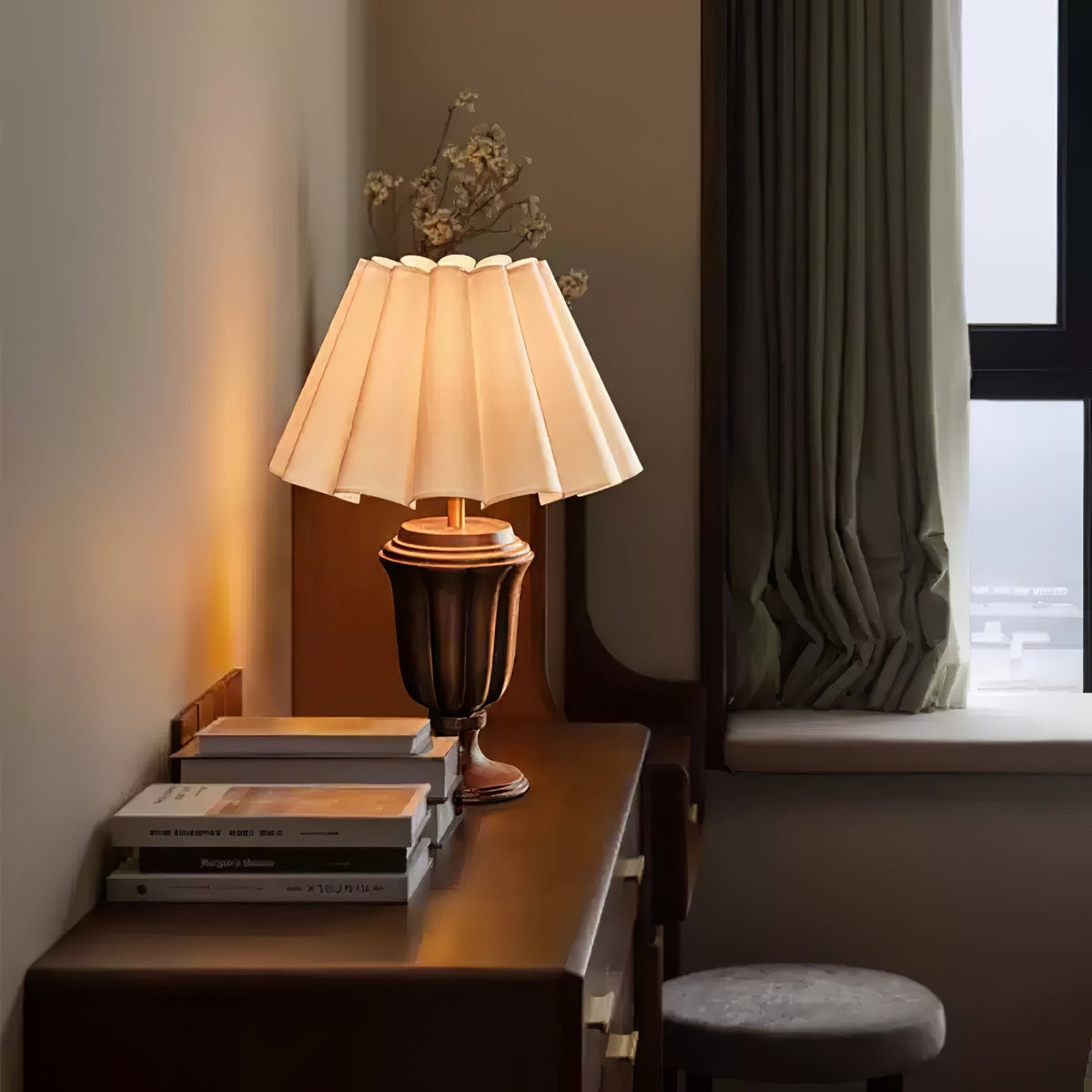 Vireo Wood & Fabric Table Lamp