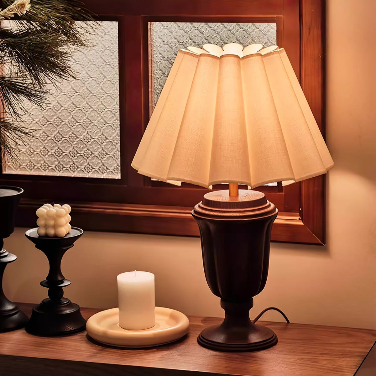 Vireo Wood & Fabric Table Lamp