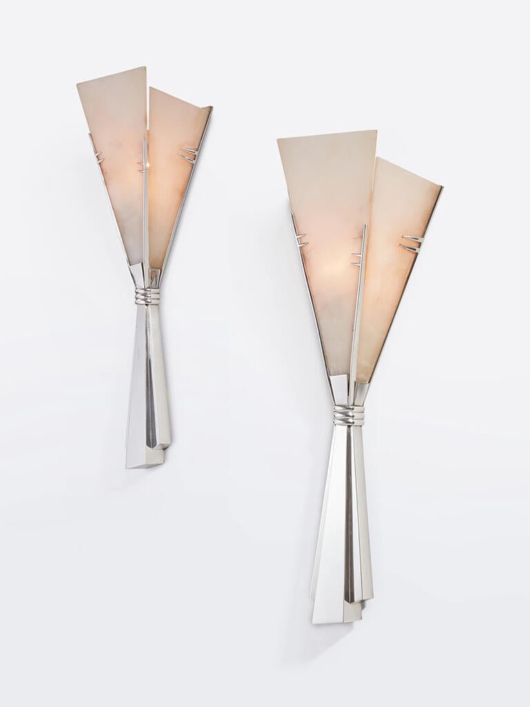 Aura Alabaster Fan Wall Sconce