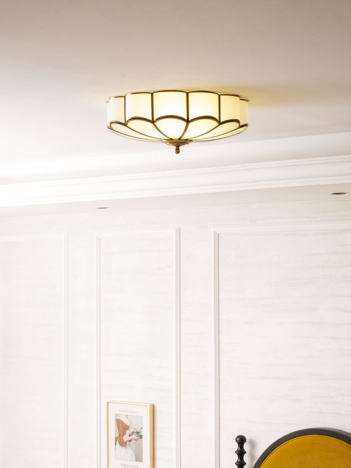 Feina Flower Shape Glass Flush Mount Ceiling Light