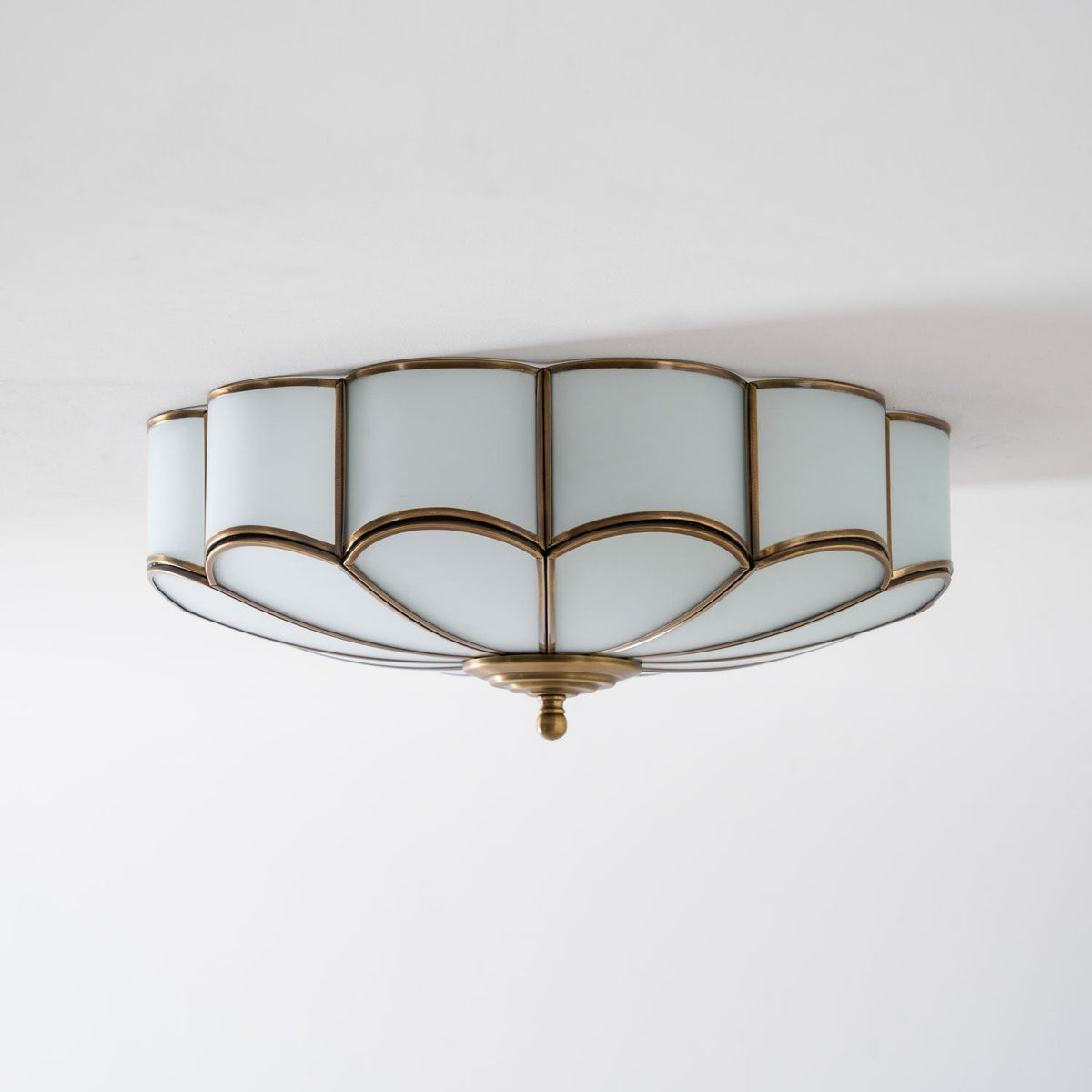 Feina Flower Shape Glass Flush Mount Ceiling Light