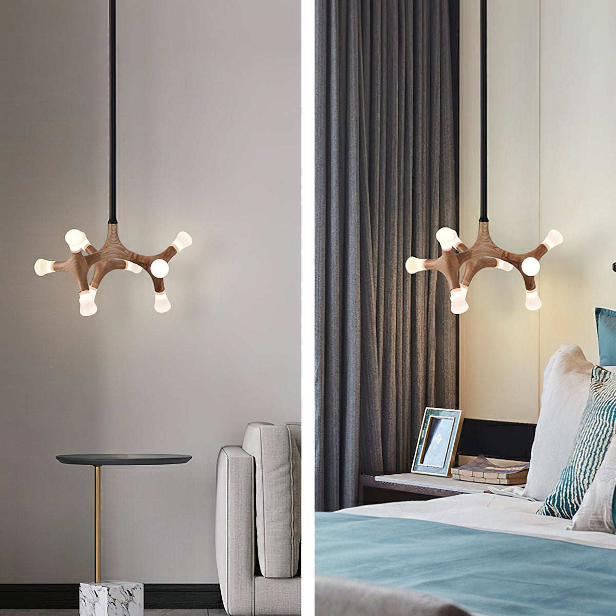 Mynorila Branch-Design Wood Pendant Light