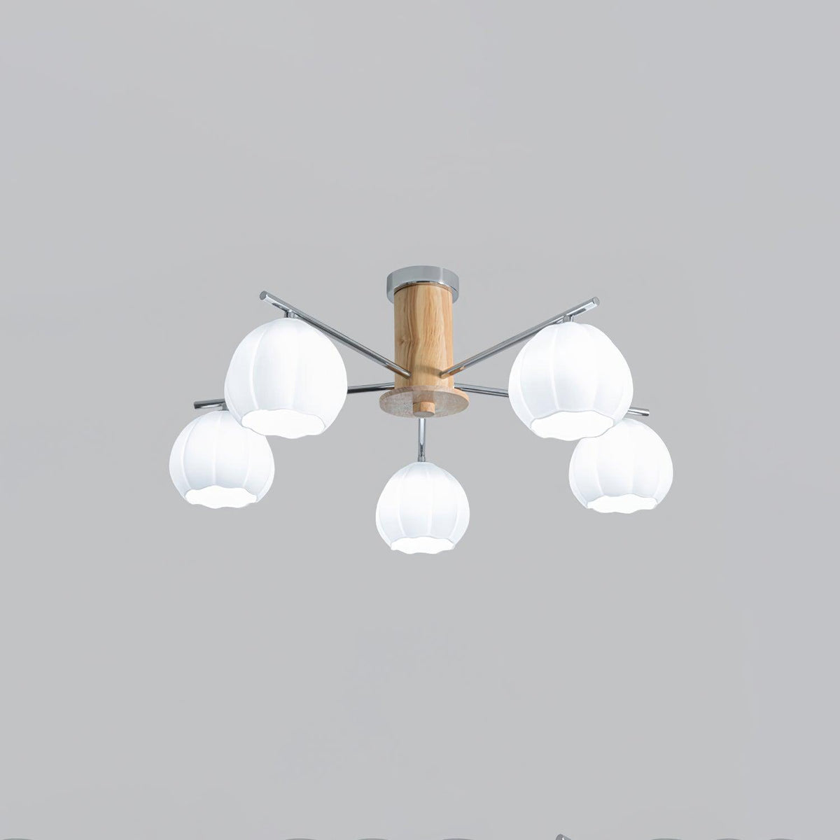 Ezoror Nordic Art Flower Buds Glass Ceiling Lamp