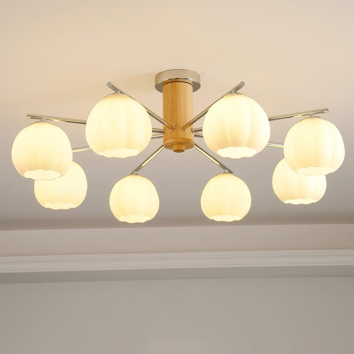 Ezoror Nordic Art Flower Buds Glass Ceiling Lamp
