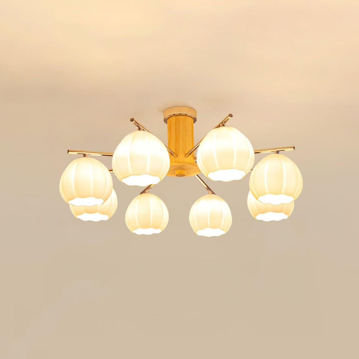 Ezoror Nordic Art Flower Buds Glass Ceiling Lamp