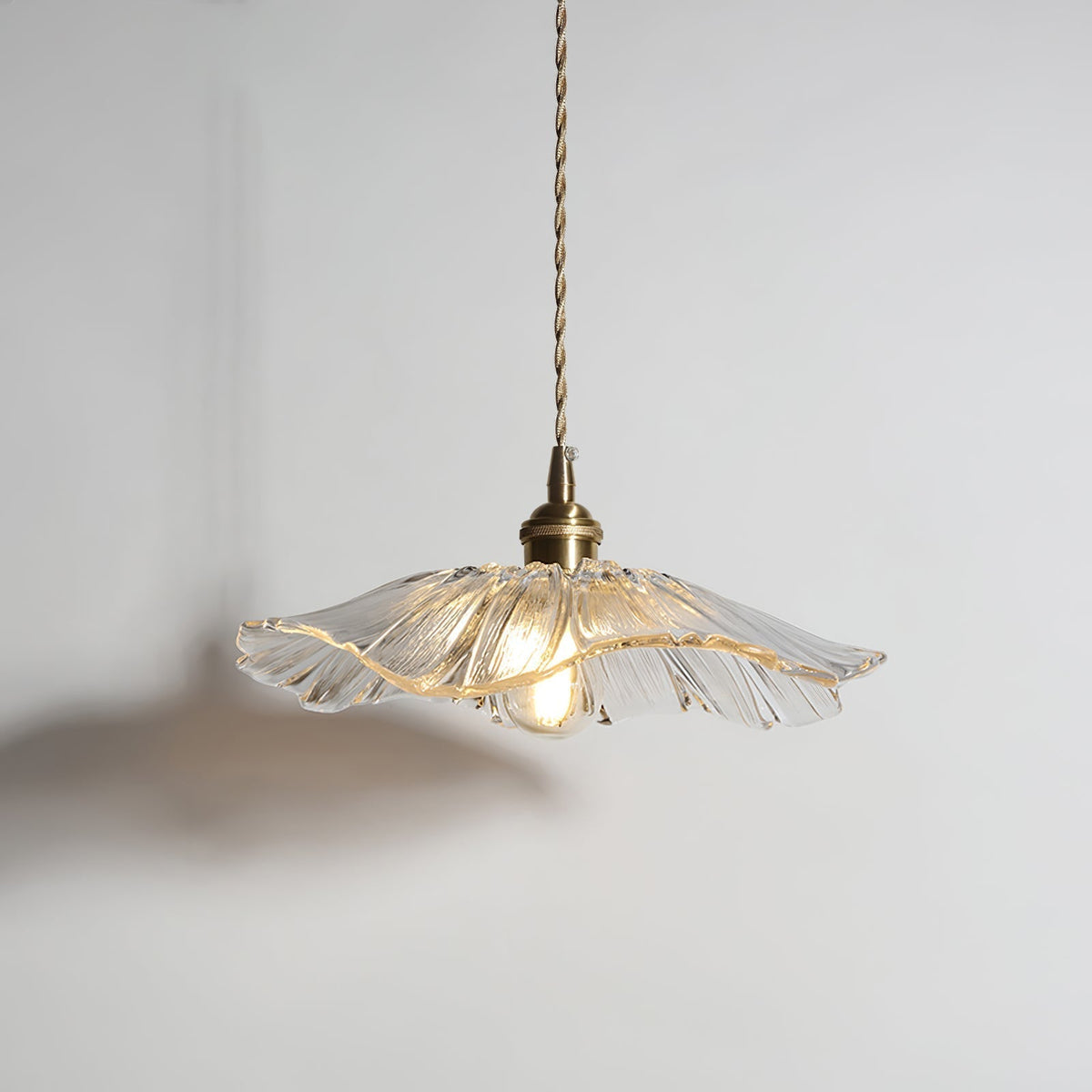 Aria Flower Glass Hanging Pendant Light Hardwire / Plug
