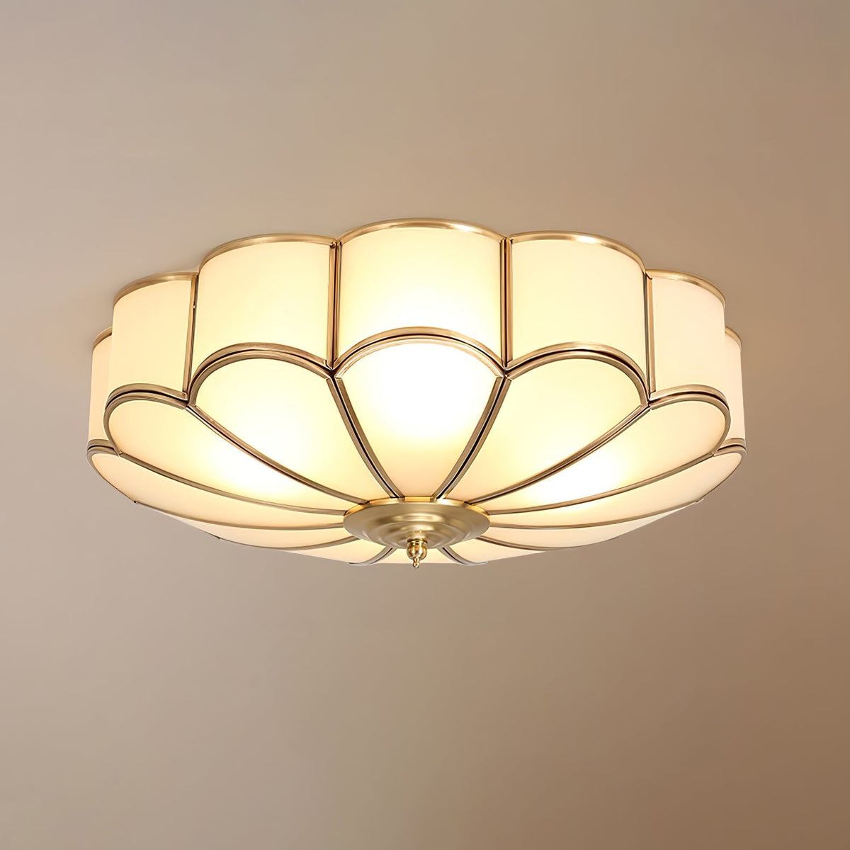 Feina Flower Shape Glass Flush Mount Ceiling Light