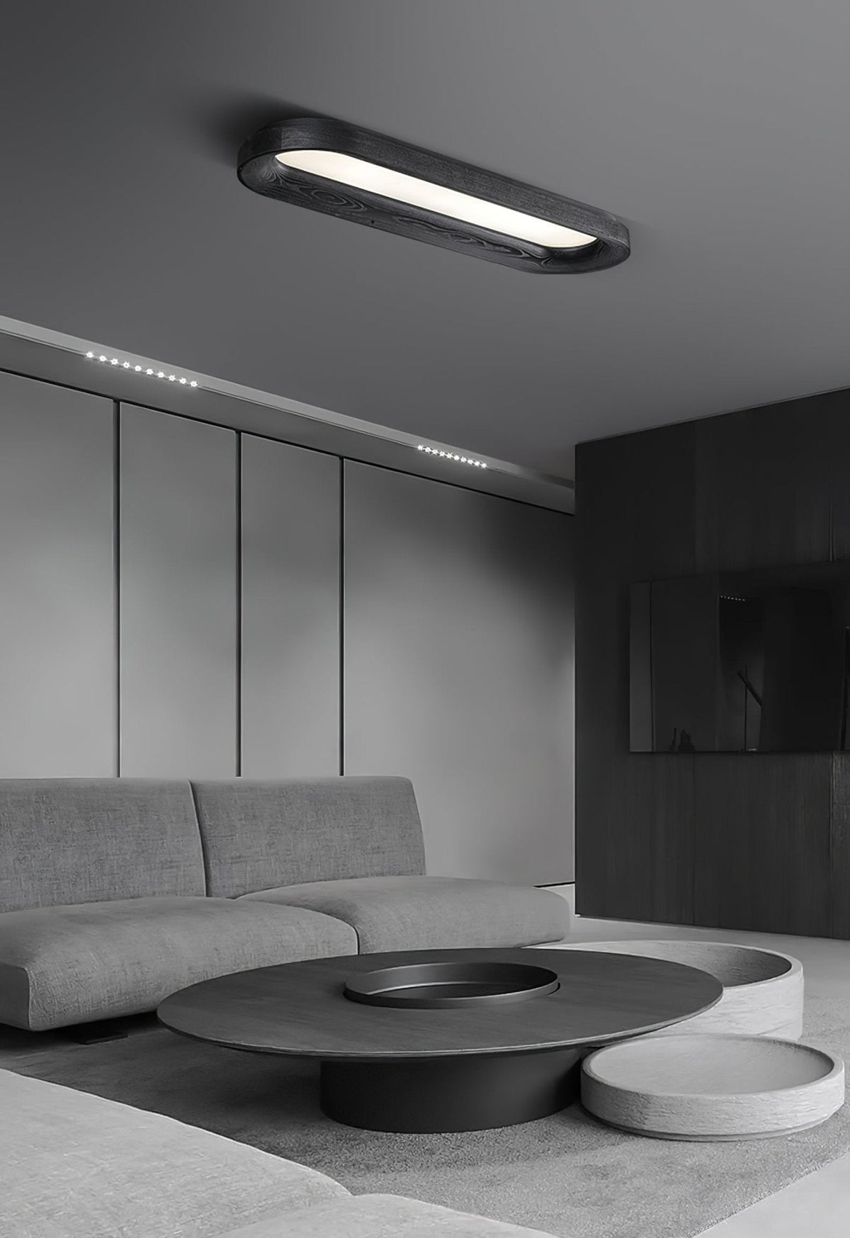 Zatalel Modern Minimalist Flowing Cloud Wood Ceiling Lamp