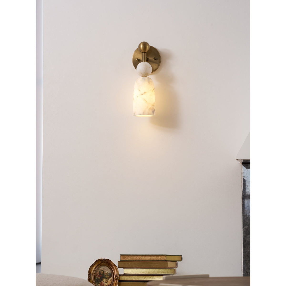 Zabel Alabaster Indoor Wall Light