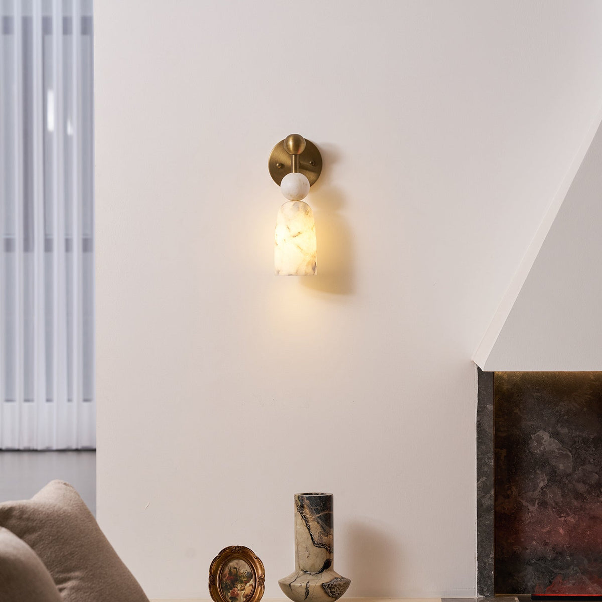 Zabel Alabaster Indoor Wall Light