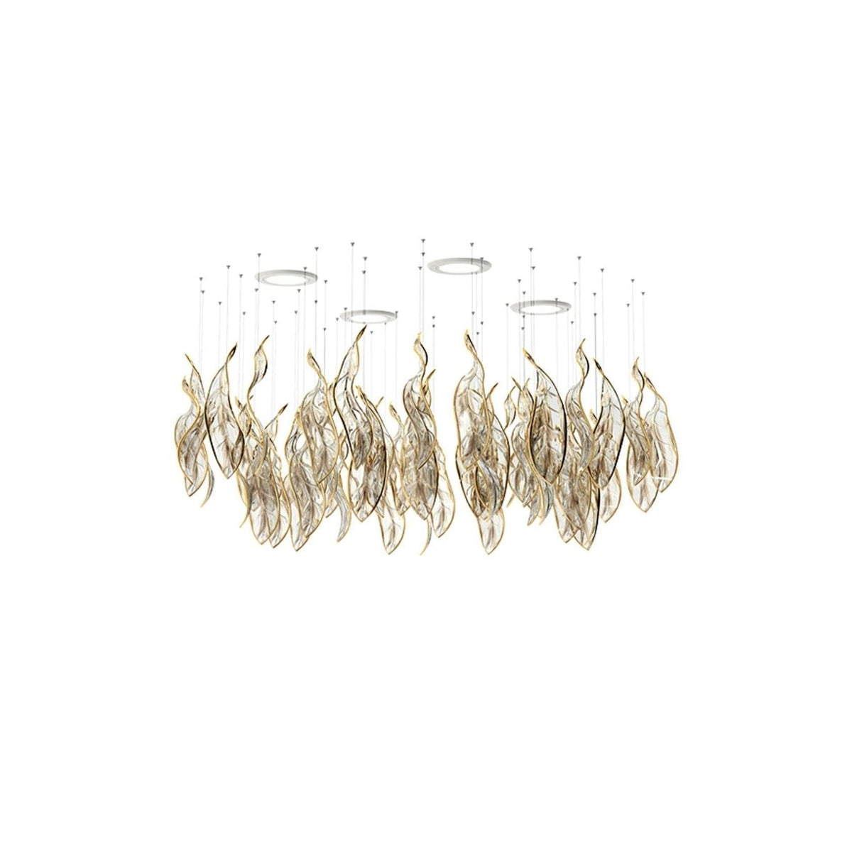 Velelora Chandelier Cascading Leaf Luxe