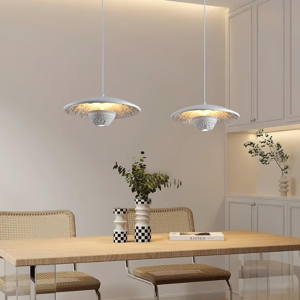 Jhel Art Flying Saucer Resin Pendant Lamp