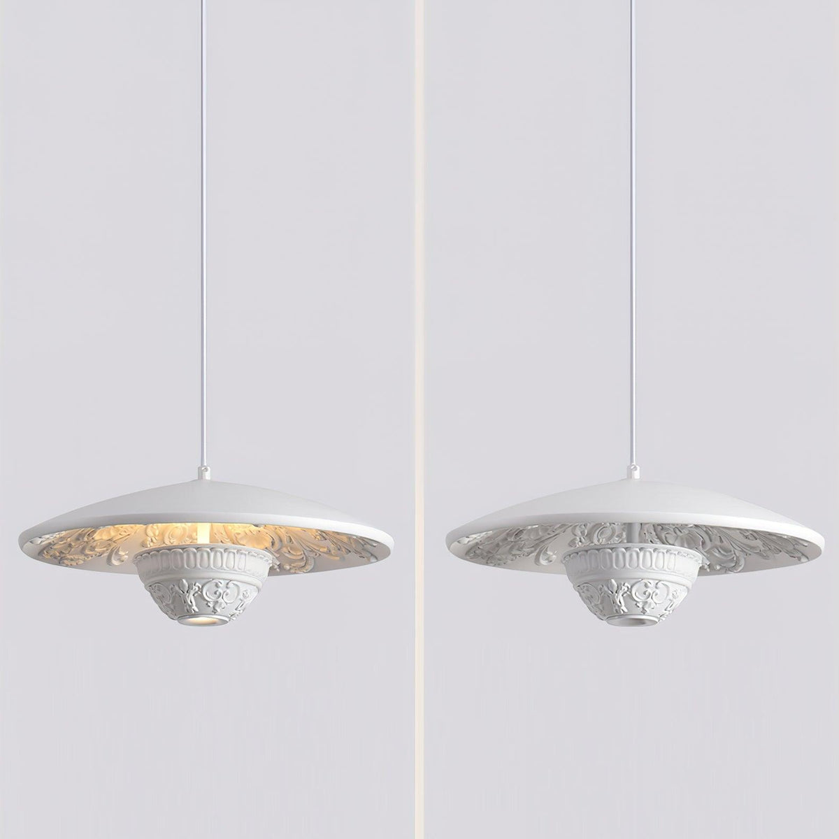 Jhel Art Flying Saucer Resin Pendant Lamp