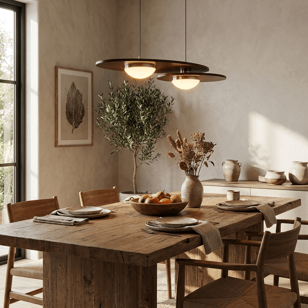 Ebya Walnut Linear Pendant Light