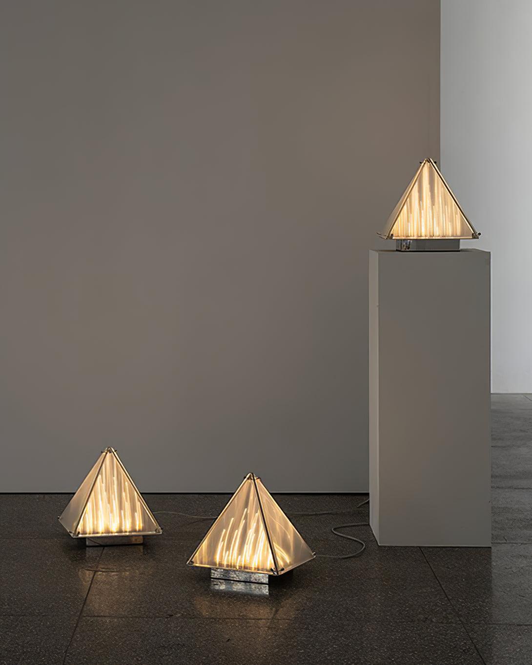 Mymiryre Pyramid Glass Table Lamp