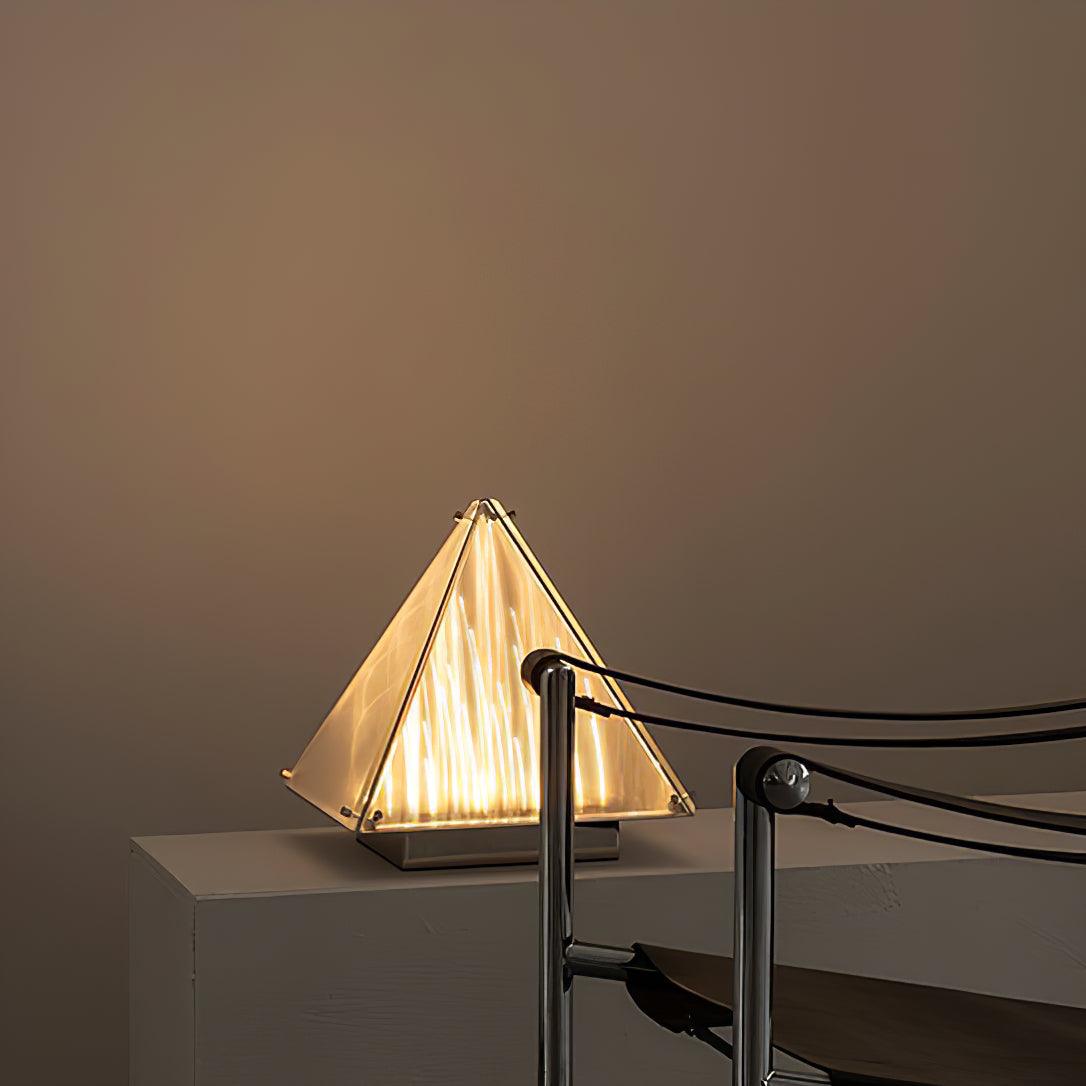 Mymiryre Pyramid Glass Table Lamp
