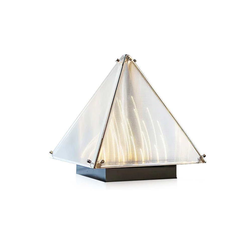 Mymiryre Pyramid Glass Table Lamp
