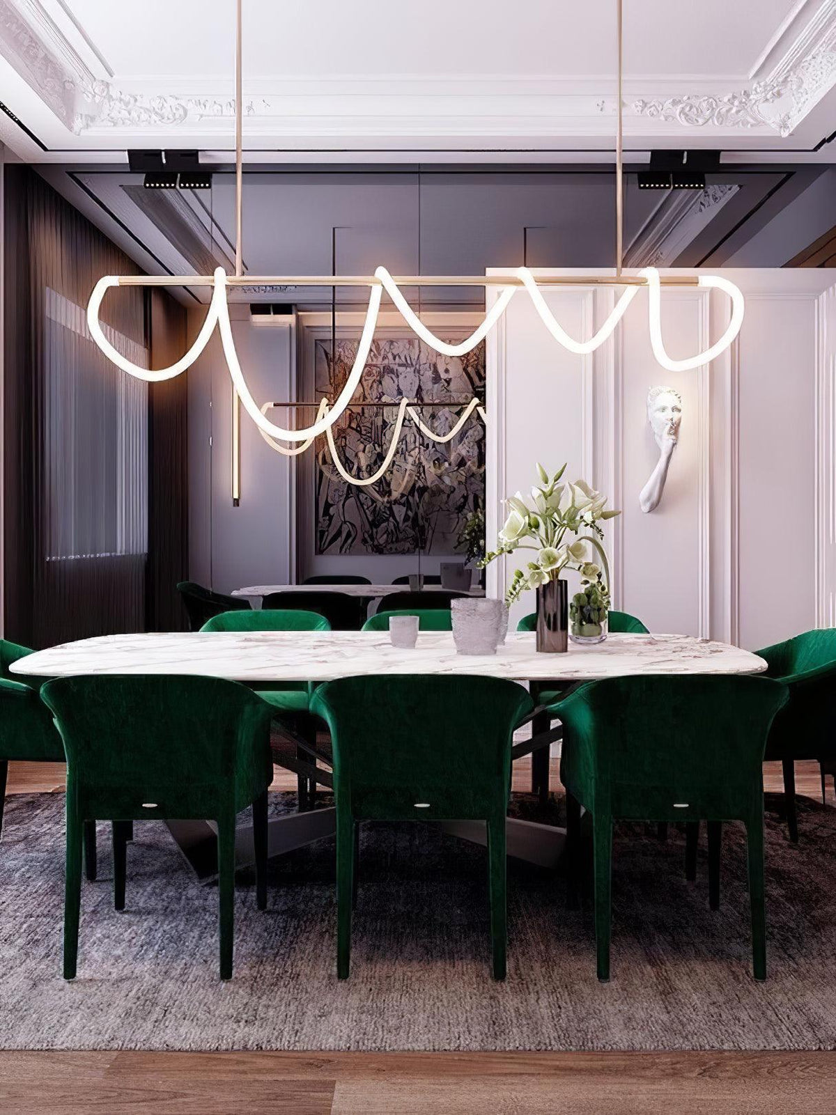 Vocor Chandelier Flexible Silicone Curve Modern Elegant