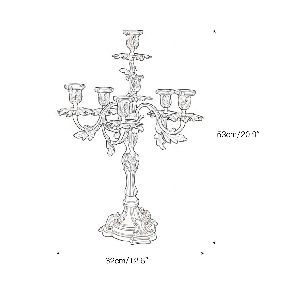 Renarine Rococo Seven-Light Candelabra