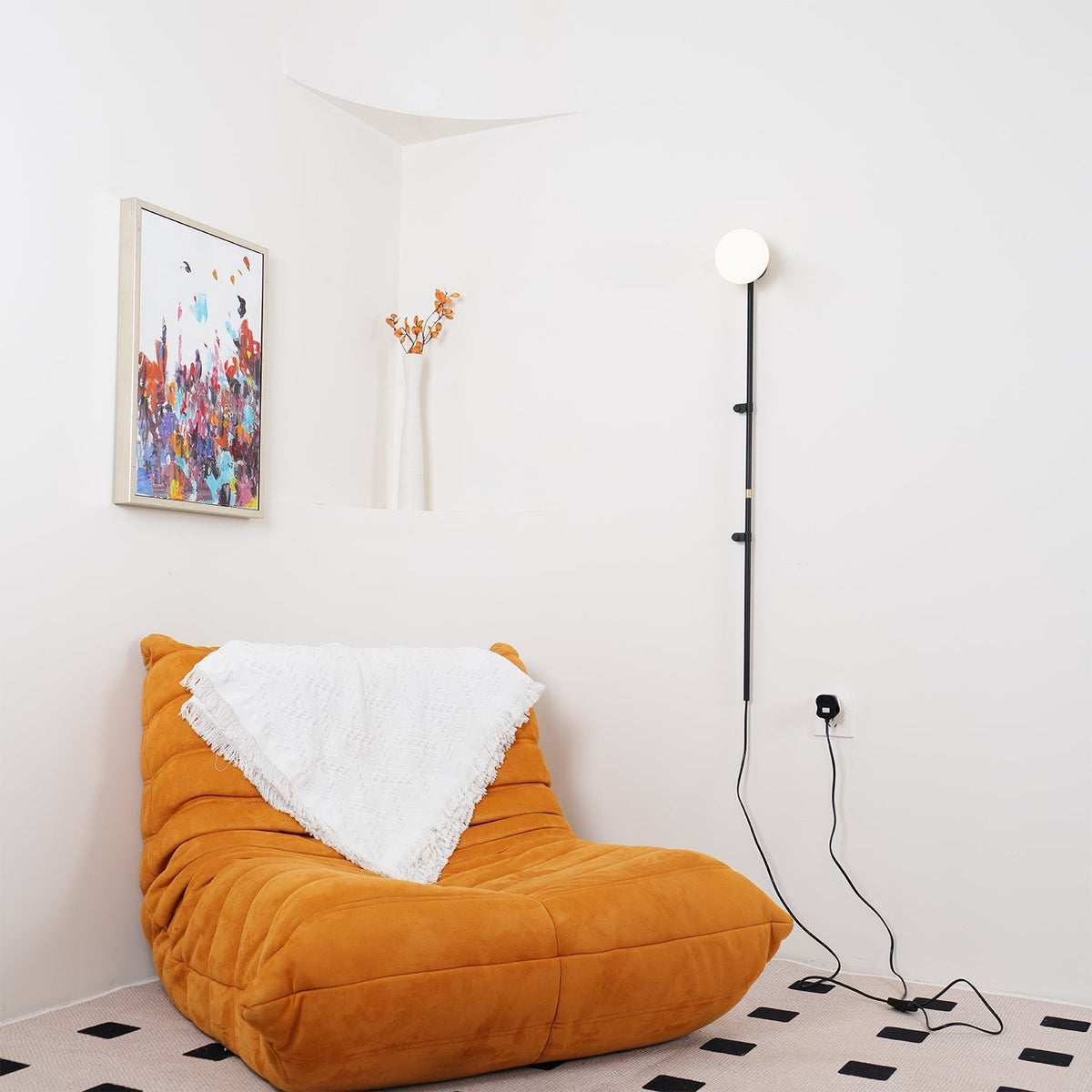 Curaeion Modern Minimalist Plug In Glass Wall Lamp