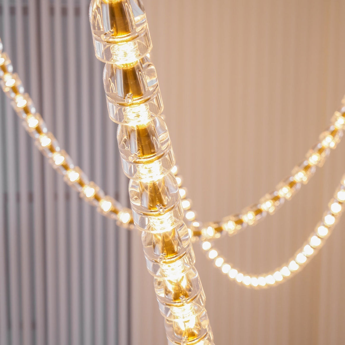 Elyisaine Chandelier Crystal Gold LED 3-Line