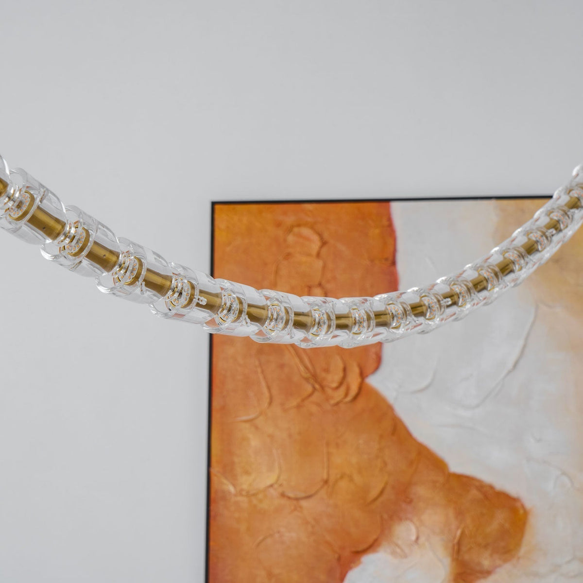 Elyisaine Chandelier Crystal Gold LED 3-Line