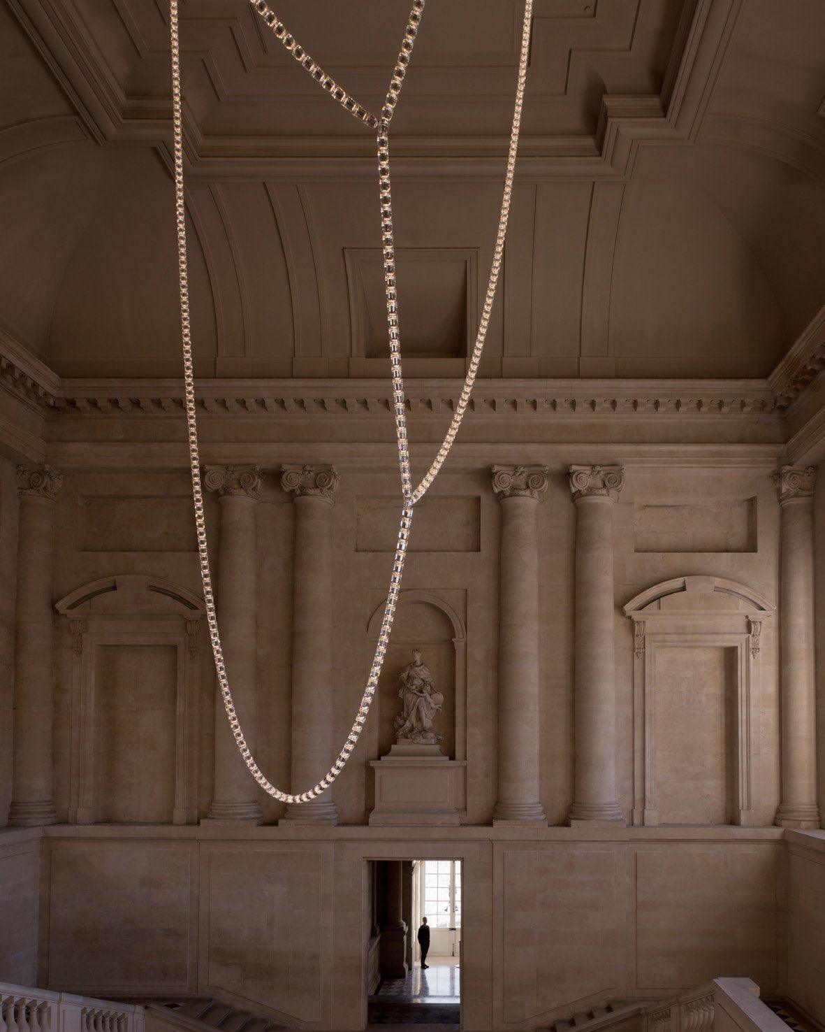 Elyisaine Chandelier Crystal Gold LED 3-Line
