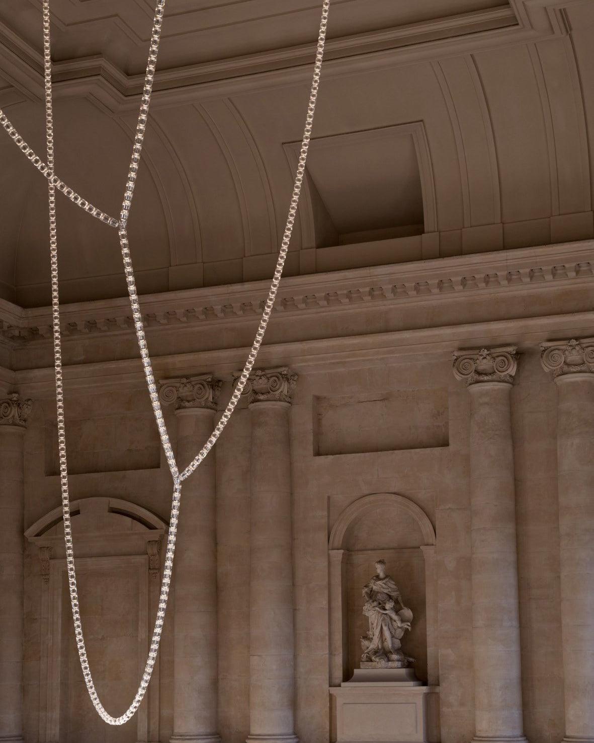 Nexus  Chrome   Crystal Chandelier