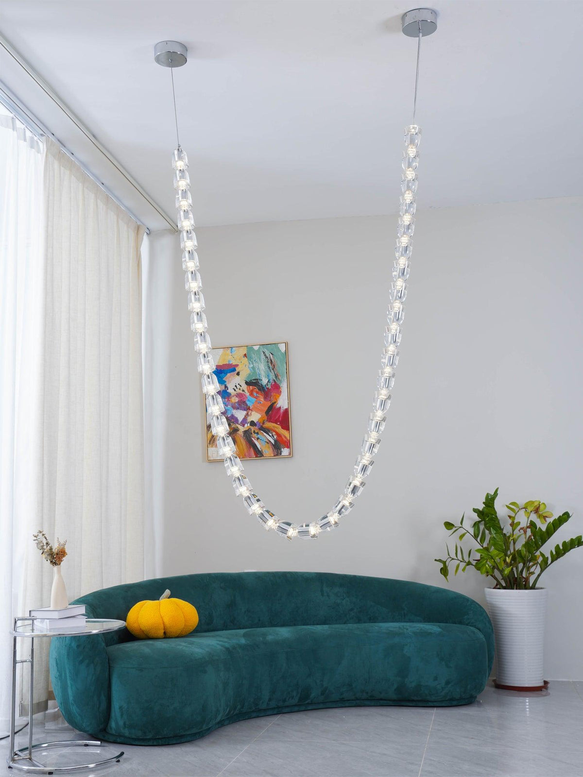 Nexus  Chrome   Crystal Chandelier