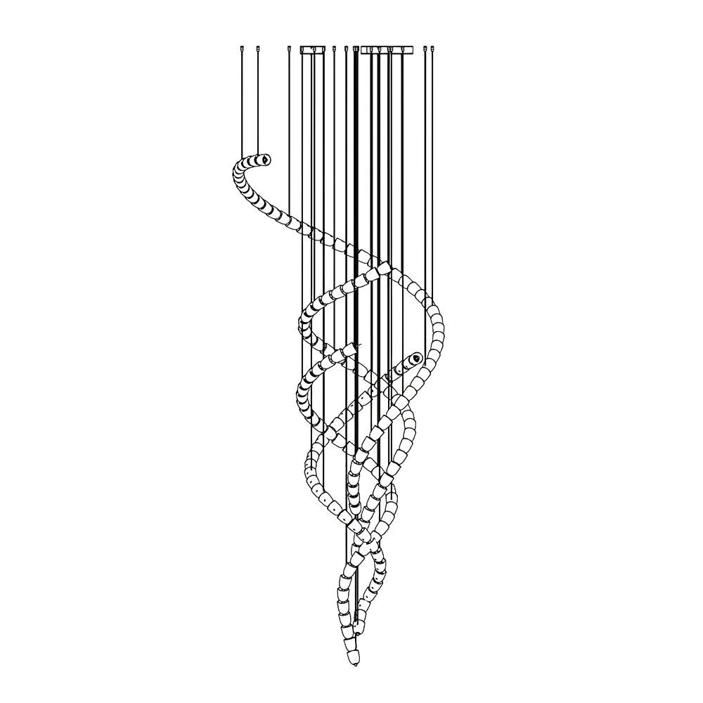 Nexus  Chrome   Crystal Chandelier